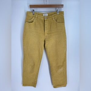 Rollas High Rise Regular Fit Embroidered Pocket Straight Leg Pants